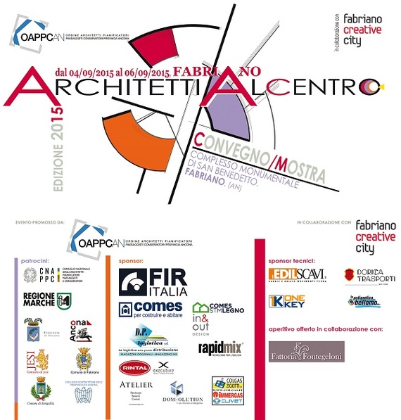 Il 4 settembre a Fabriano l'ultima tappa di Architetti al Centro